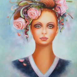 "L'Intemporelle" huile sur toile 73x60cm - 1er Prix du Portrait - La Rochelle 2010