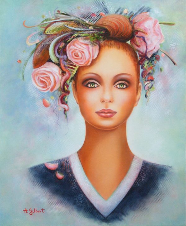 "L'Intemporelle" huile sur toile 73x60cm - 1er Prix du Portrait - La Rochelle 2010